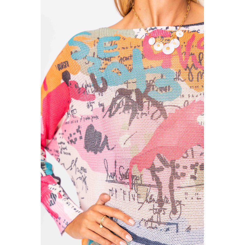 Graffiti Batwing Sweater