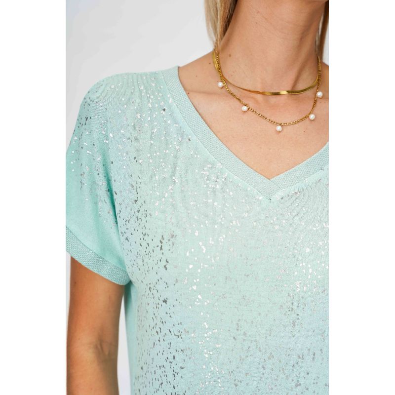 Look Mode Shimmer T-shirt