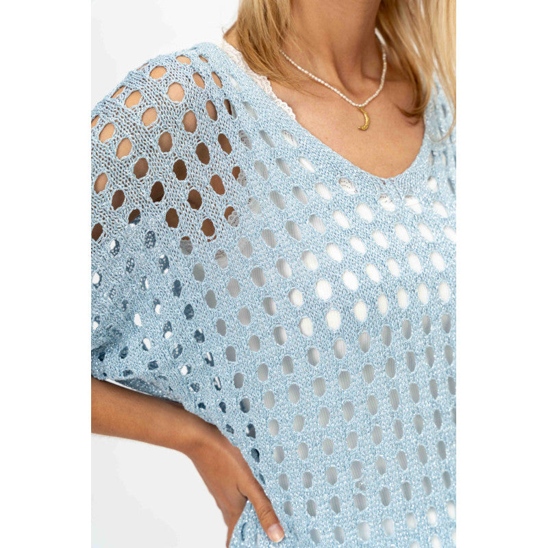 Open Knit Short Sleeve