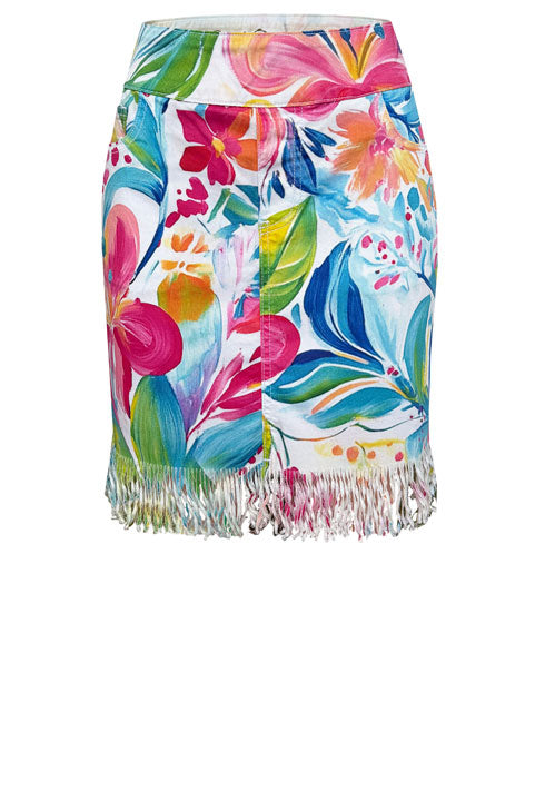 Skirt frayed Hem Print