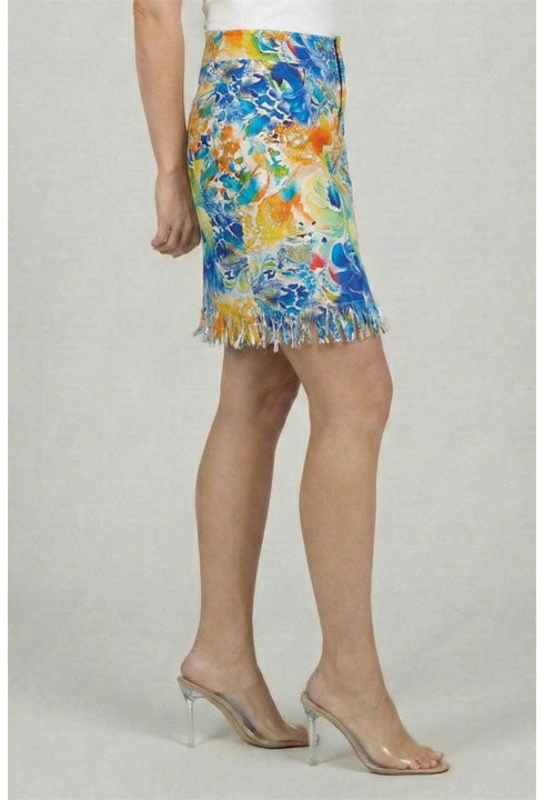 Skirt frayed Hem Print