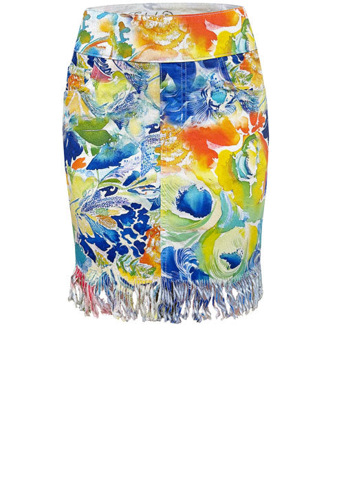 Skirt frayed Hem Print