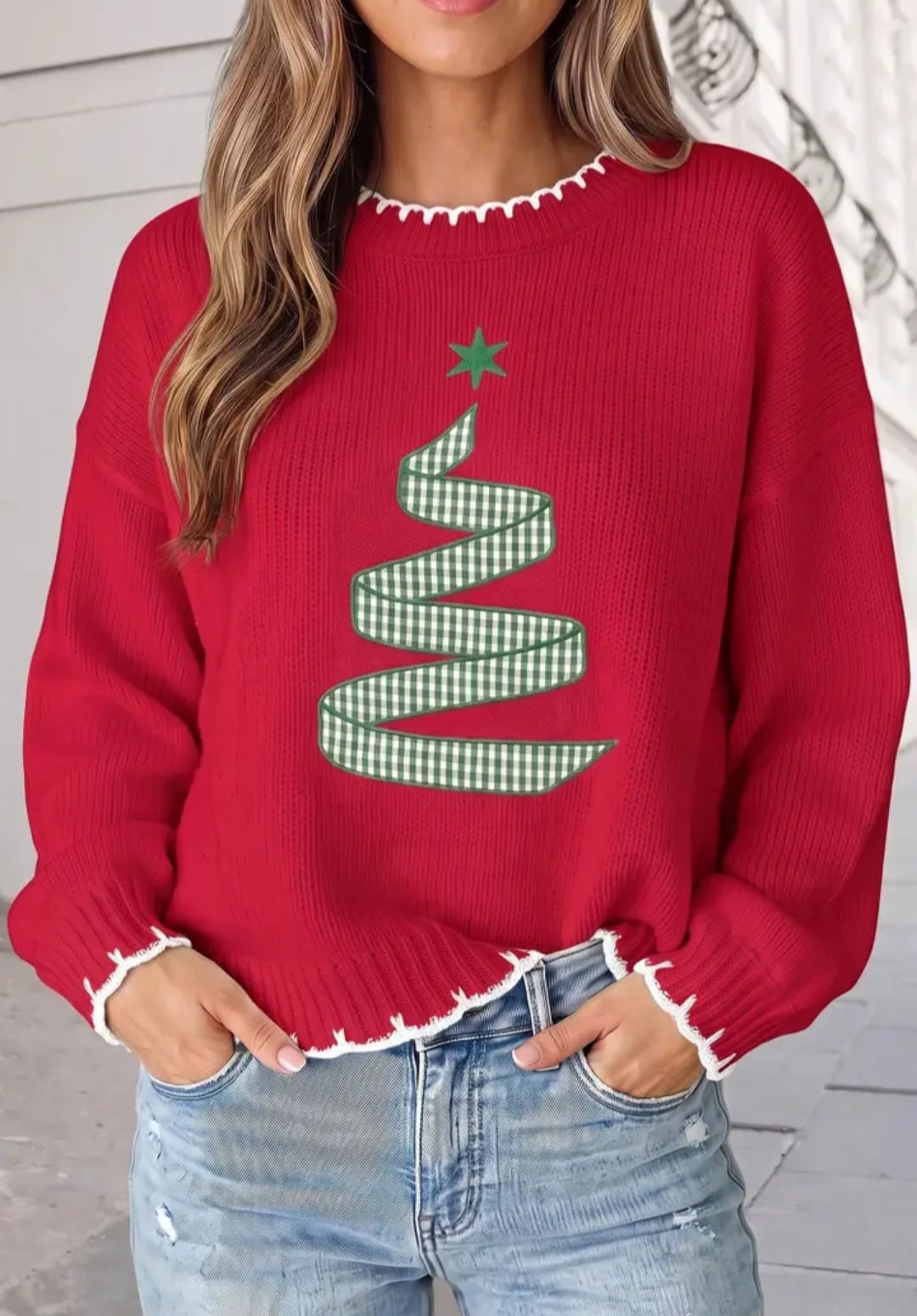 Ribbon Tree Sweater