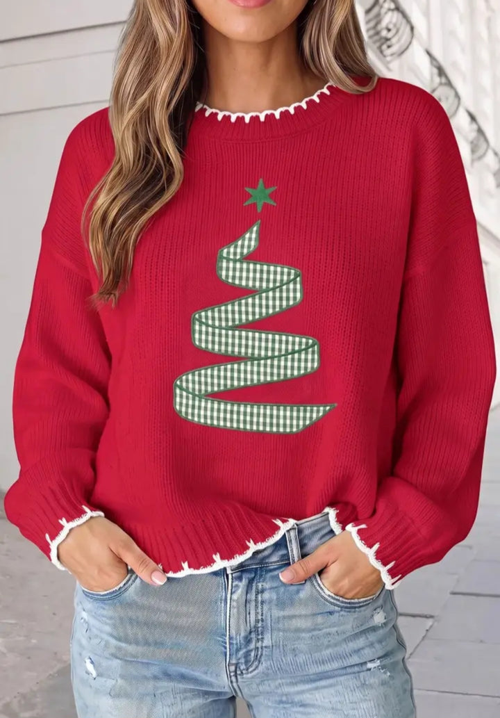 Ribbon Tree Sweater