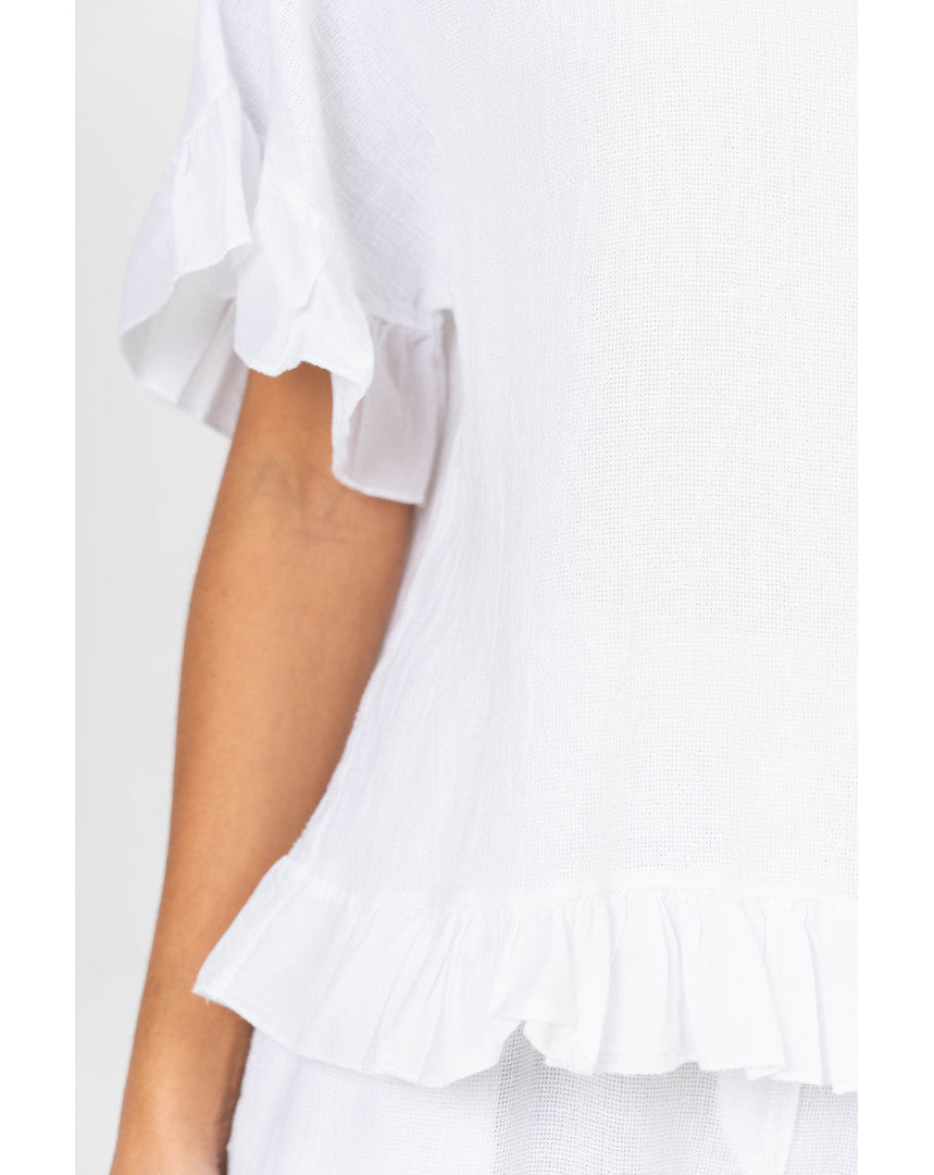 Look Mode Ruffle Top