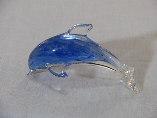 Glass glow blue dolphin