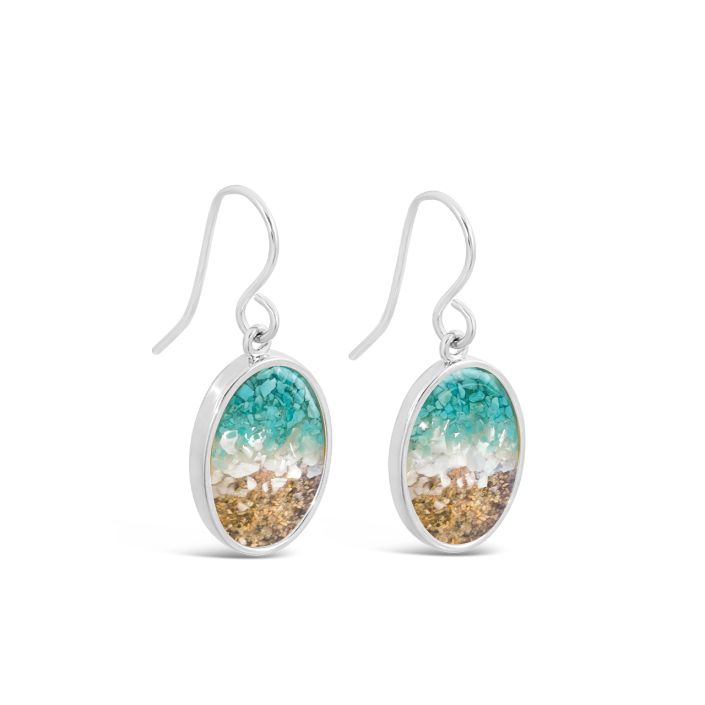 Sandrop Earrings - Large - Ocean Gradient (Abalone)