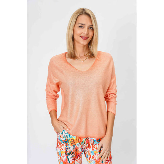 Shimmer V Neck Light Sweater