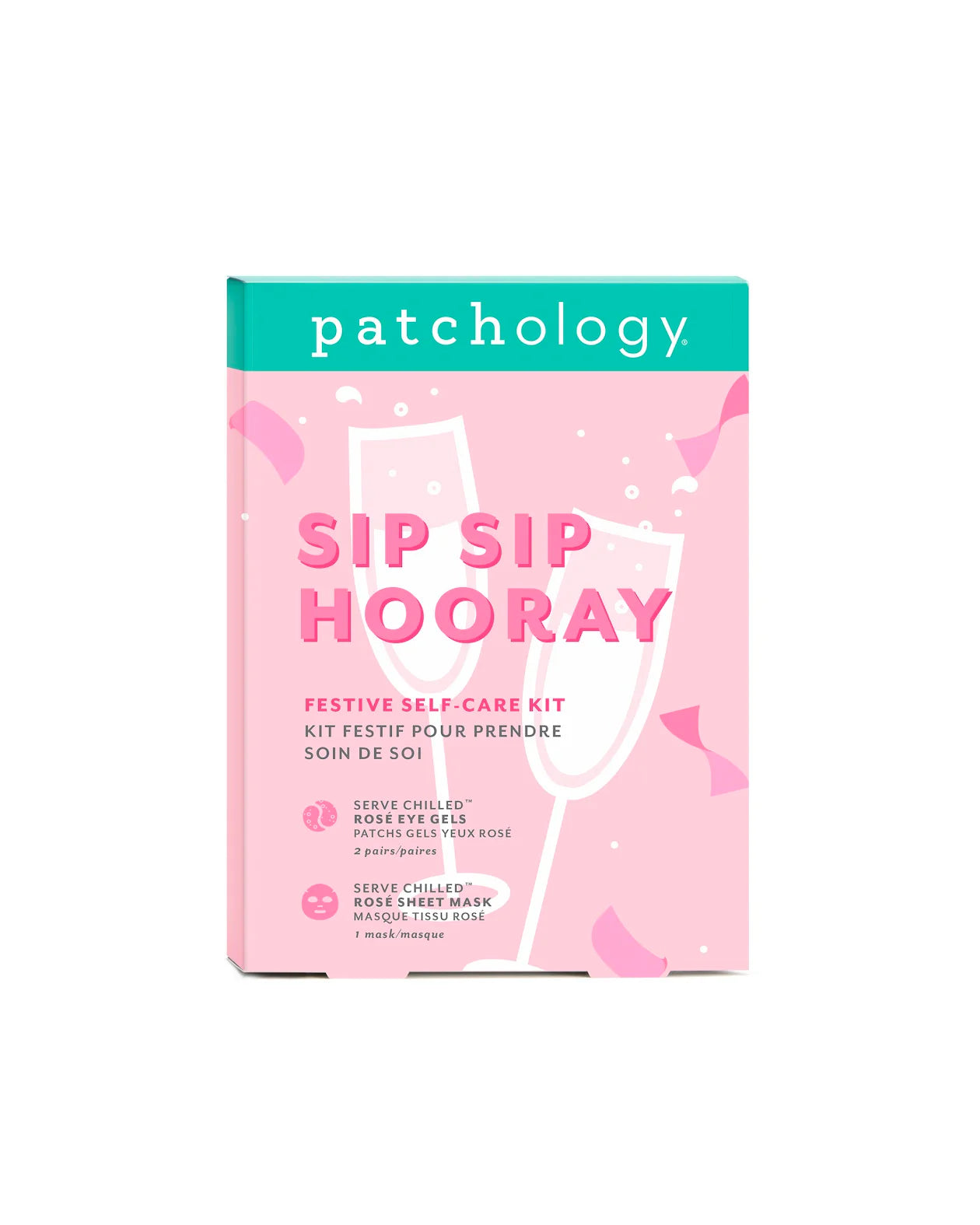 Patchology Sip Sip Hooray eye get and mask kit