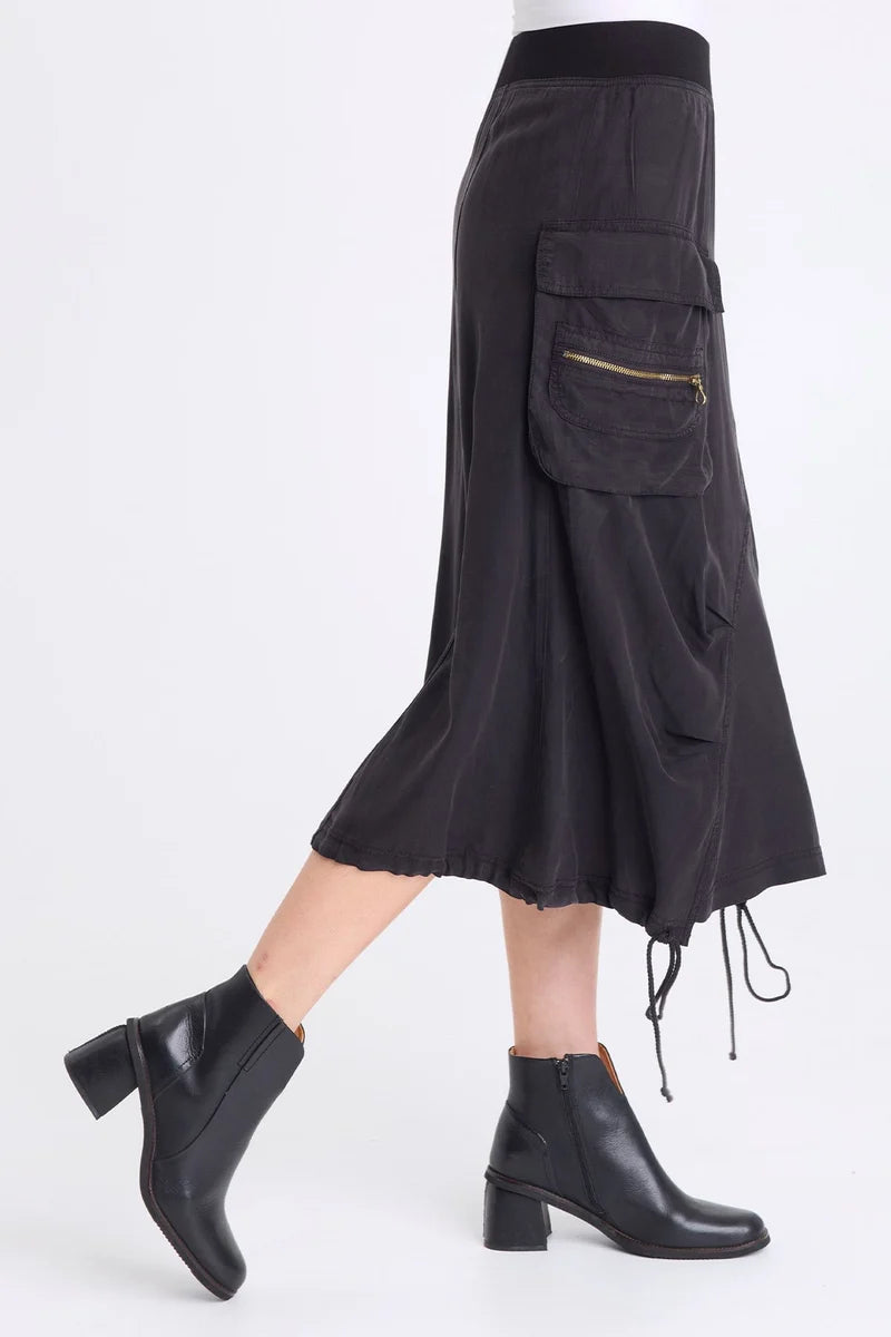 XCVI Twill Cinch Hem Skirt