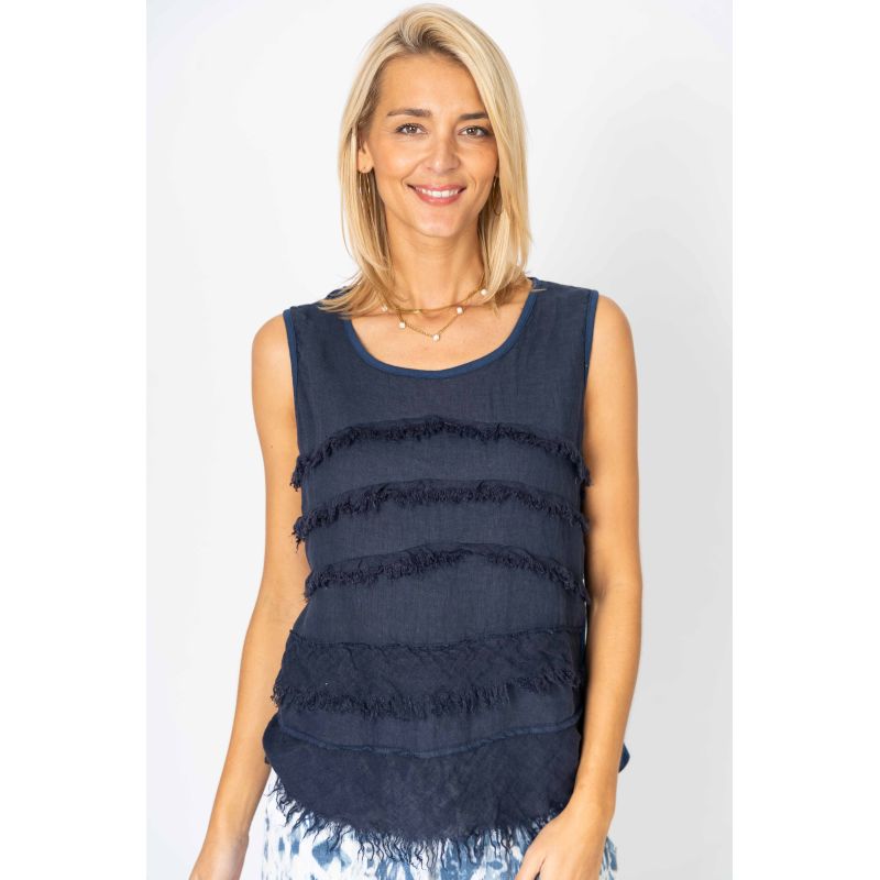 Look Mode sleeveless linen top