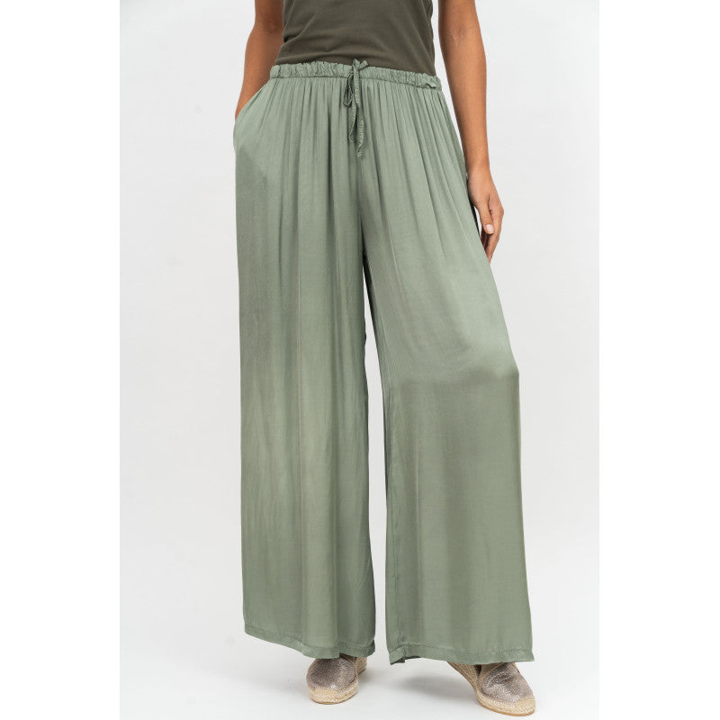 Look Mode Solid Satin Pant