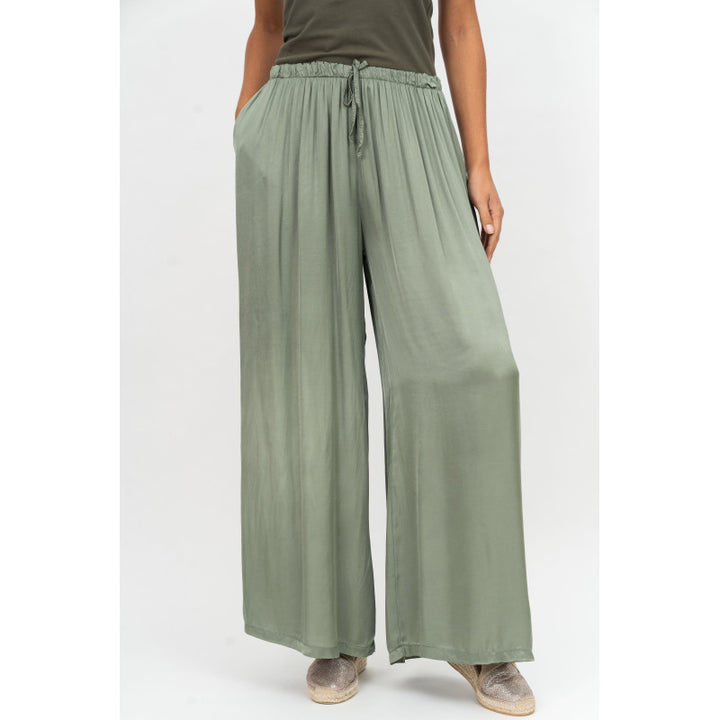Look Mode Solid Satin Pant