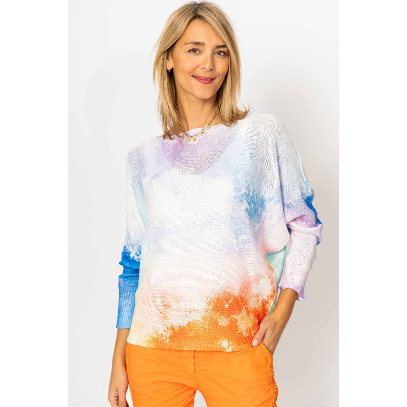 Color Splash Batwing Sweater