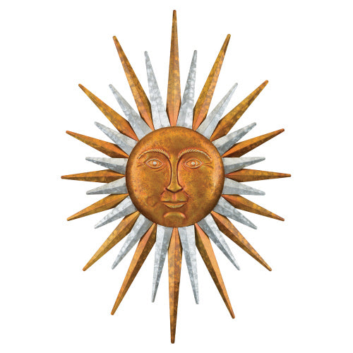 Galvanized Sun Wall Decor