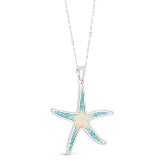 Starfish Necklace - Turquoise Gradient (FMB Sand)