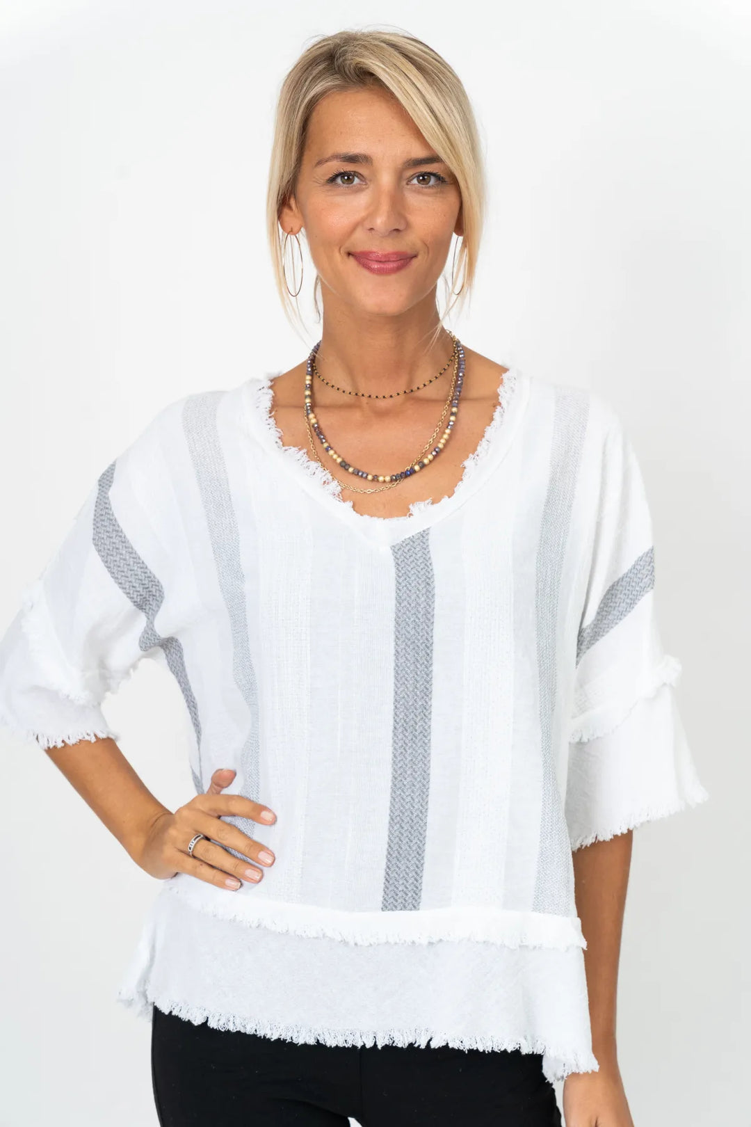 Look Mode Raw Edge top