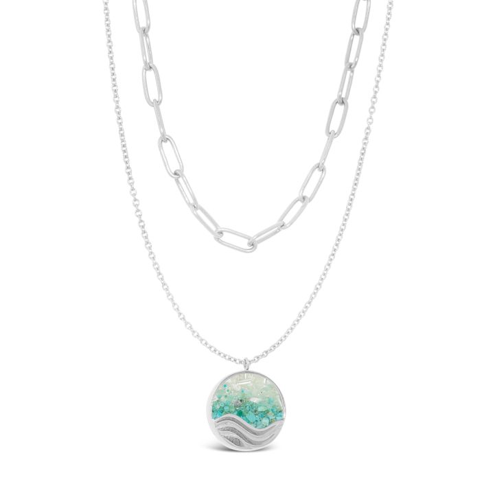 Swell Double Chain Necklace Silver