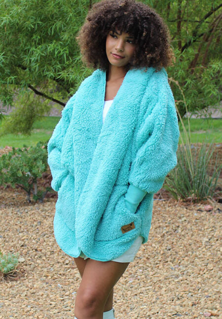 Furry Hooded Cardigan