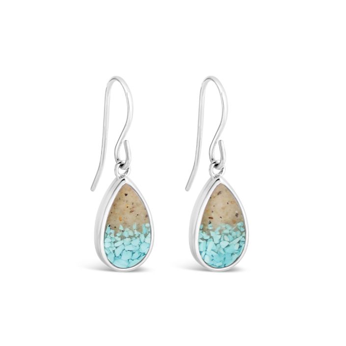 Explorer Teardrop Earrings - Turquoise Gradient (FMB Sand)