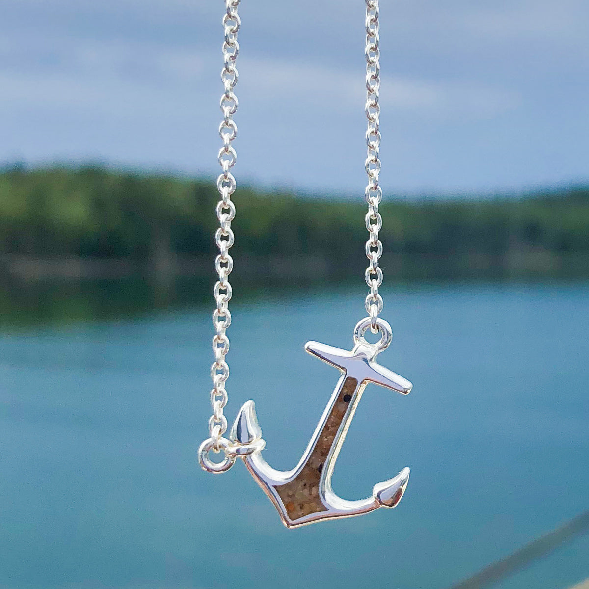 Anchor Tilted Stationary Necklace (FMB Shells)