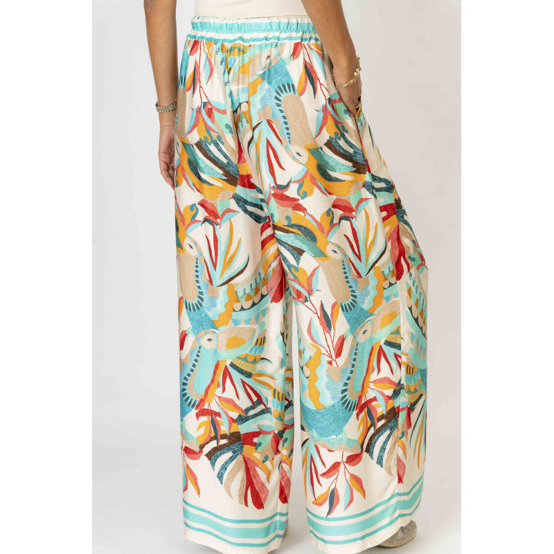 Look Mode Toucan Printed Pant