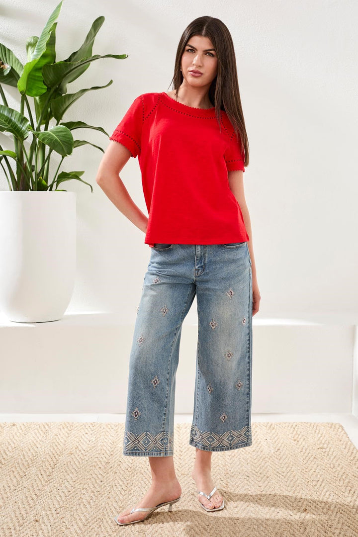 Tribal Dotted Lace Top