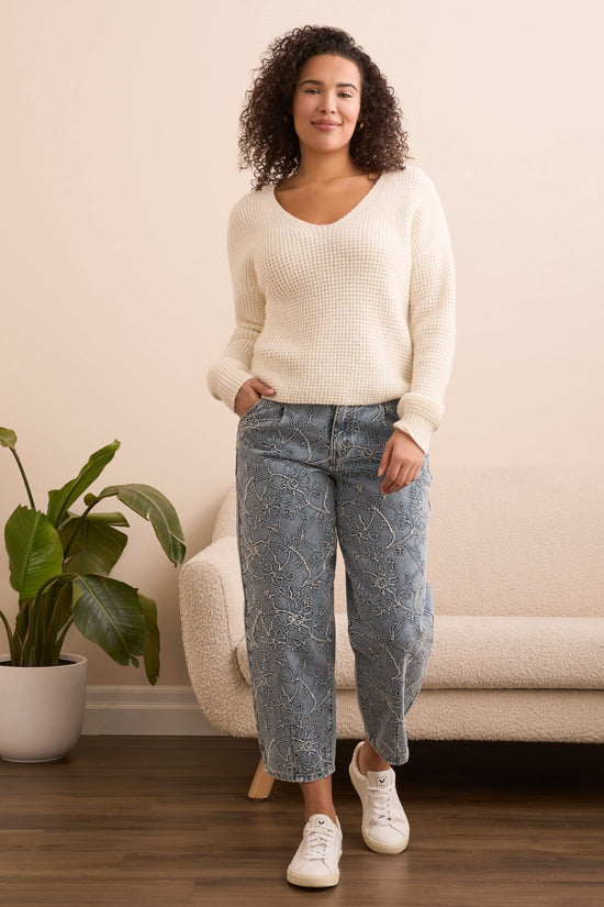Tribal V-Neck Sweater