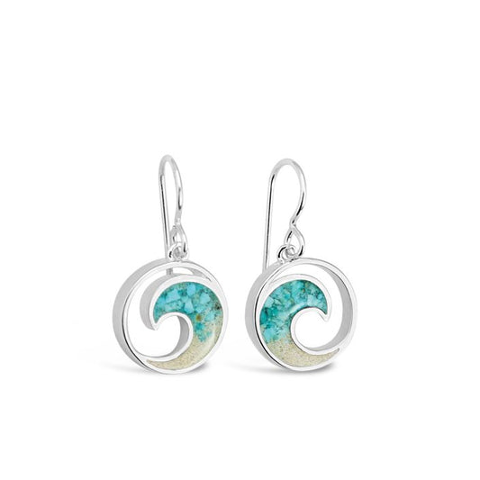 Wave Drop Earrings - Turquoise Gradient (FMB Sand)