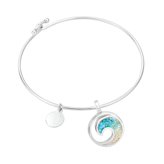 Beach Bangle - Wave - Turquoise Gradient (FMB Sand)