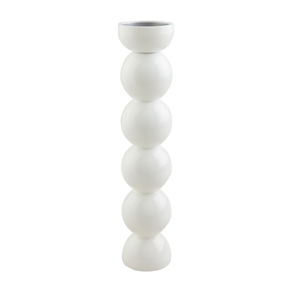 Large White Laquered Candlestick (Copy)