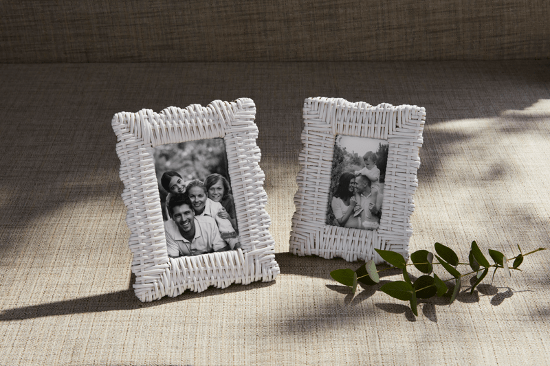 White Woven Frames