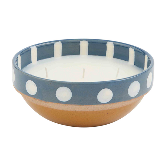 Mud Pie Blue or Green Dot Candle