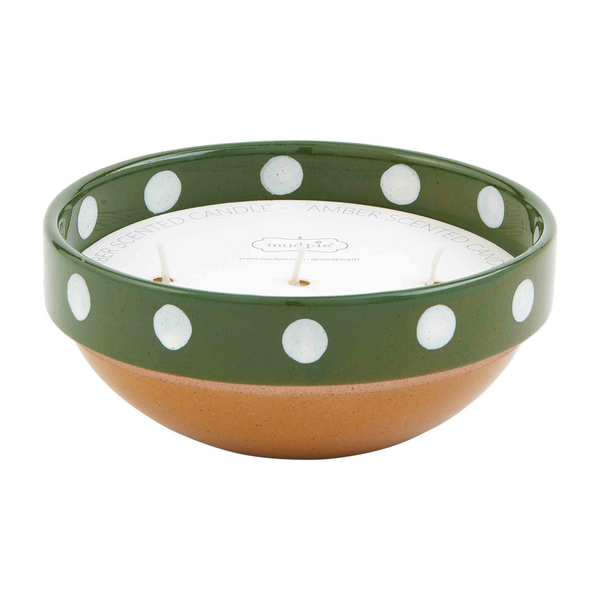 Mud Pie Blue or Green Dot Candle