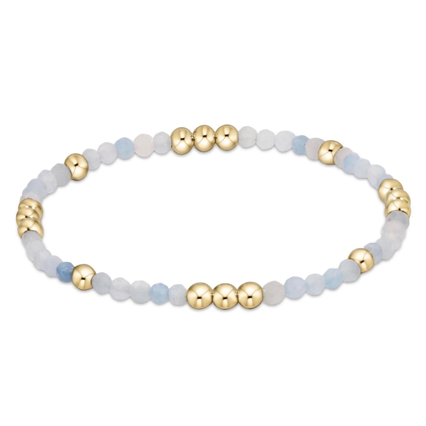 E Newton Worthy Patter 3MM Bracelet Aquamarine